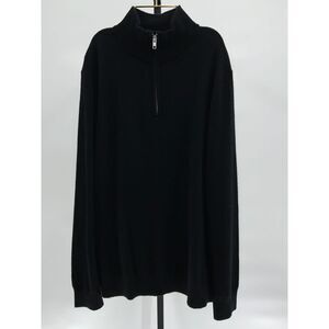 NWT Quince Men's Mongolian Cashmere Quarter Zip Sweater Black M